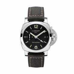 NEW Panerai Luminor 1950 3 Days GMT Automatic Acciaio Steel 42 mm watch PAM00535