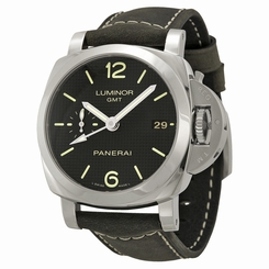 Panerai PAM00535 Luminor 1950 3 Days GMT Acciaio Men's Black Leather Watch