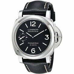  PANERAI MEN'S LUMINOR 44MM LEATHER BAND STEEL CASE MECHANICAL WATCH PAM00510