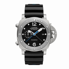 NEW Panerai Luminor 1950 Submersible 3 Days Flyback Titanio Watch PAM 614