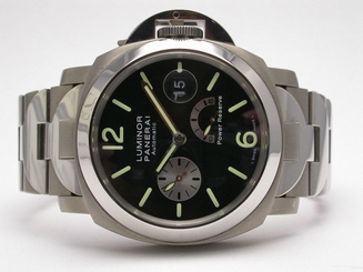 PANERAI LUMINOR MARINA PAM00171 TITANIUM & STEEL POWER RESERVE AUTOMATIC WATCH