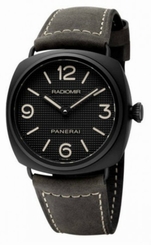Panerai PAM00643 Radiomir Ceramica 45MM Black Dial Men Black Leather Watch New 7613268567623