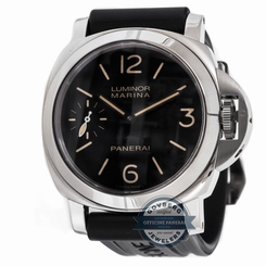Panerai Luminor PAM 464 Manual 44mm Steel Mens Rubber Strap Watch