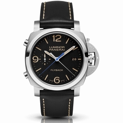 PANERAI MEN'S 44MM BLACK CALFSKIN BAND STEEL CASE AUTOMATIC WATCH PAM00524