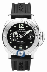 Panerai Luminor Submersible 44mm Steel/Rubber Men's Watch PAM00024 7612456154836