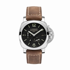 NEW Panerai Luminor 1950 3 Days GMT Automatic Acciaio Watch PAM00537