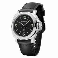 PANERAI MEN'S LUMINOR 44MM LEATHER BAND STEEL CASE MECHANICAL WATCH PAM01000