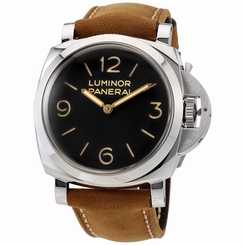 Panerai Luminor 1950 Black Dial Leather Mens Watch PAM00372 722630161035