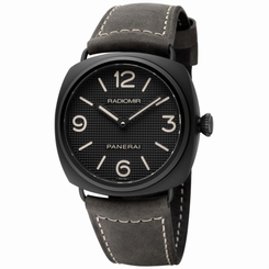 PANERAI MEN'S RADIOMIR 45MM BLACK LEATHER BAND MECHANICAL WATCH PAM00643 7613268567623