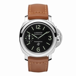 PANERAI MEN'S LUMINOR 44MM LEATHER BAND STEEL CASE MECHANICAL WATCH PAM01005