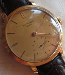 Patek Philippe Calatrava mens wristwatch 18K solid gold case 34,5 mm in diameter