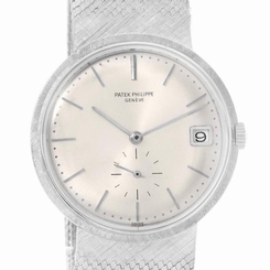  Patek Philippe Calatrava Vintage 18k White Gold Watch 3445