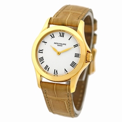 PATEK PHILIPPE 18K Yellow Gold Patek Calatrava 4905 J Mechanical Warranty 2012