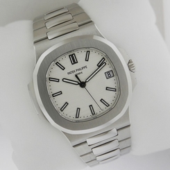 Patek Philippe Nautilus White Dial 5711/1A-001 Stainless Steel Retail: $24,800