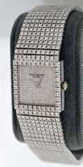 Patek Philippe 3430-12 RARE Vintage 18k White Gold ladies Diamond watch.
