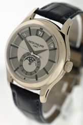 Patek Philippe Annual Calendar 5205G gent's 18k White Gold 40mm watch.