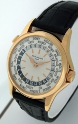 Fake AAA  Patek Philippe 5110J World Time RARE no longer produced 18k Yellow Gold watch. Watch