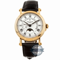 Patek Philippe Calendar Retrograde 5059J-001 Auto 36mm Gold Mens Strap Watch