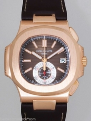 Patek Philippe Nautilus 5980R Mens 18k Gold Brown Dial B&P New Ret: $64,000