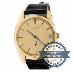 Patek Philippe Calatrava Vintage 3558J Automatic 34mm Yellow Gold Strap Watch