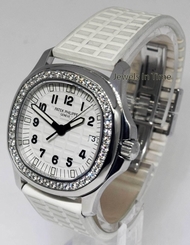 Patek Philippe Aquanaut Luce White Steel & Diamond Watch & Box 5067A-011