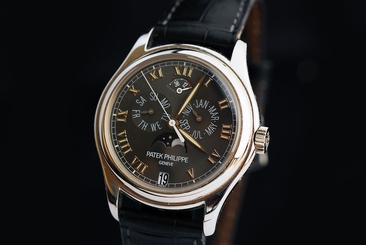 Patek Philippe Annual Calendar Ref 5056P Platinum Wrist Watch with black dial