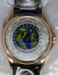 Patek Philippe World Time 18k Rose Gold & Cloisonne New SEALED Mens Watch 5131R