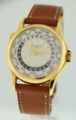  Patek Philippe World Time 5110J gent's 18k Yellow Gold watch.