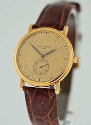 Patek Philippe Calatrava 5022J gent's RARE 18k Yellow Gold 33mm watch.