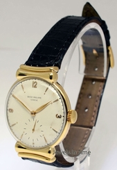 Patek Philippe 1585 Vintage 18k Yellow Gold Mens Windup Watch Rare 1585J