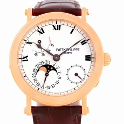 Patek Philippe Power Reserve Moonphase Rose Gold Watch 5054 Papers