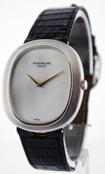 Patek Philippe Ellipse 18k White Gold Watch RARE 3589 Mother of Pearl Dial 3589G