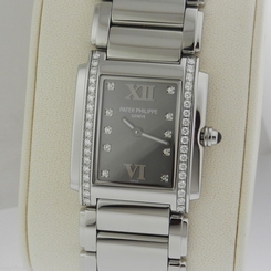 Patek Philippe Twenty-4 4910/10a-010 Stainless Steel Quartz Grey Dial Ret:$12100 848475147925