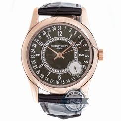Patek Philippe Calatrava 6000R-001 Auto 37mm Rose Gold Mens Strap Watch Date