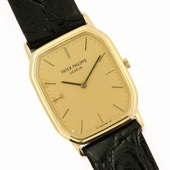 Patek Philippe 18k Solid Gold 3760 Ultra Thin Hexagonal Mens Watch Caliber 177