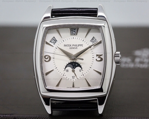 Patek Philippe 5135 G Gondolo Calendario 5135G-001 5135G White Gold Silver Dial