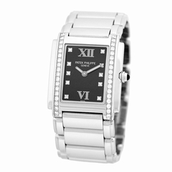 PATEK PHILIPPE Stainless Diamond 4910 Twenty 4 Black Box 24 Warranty 4910/10A