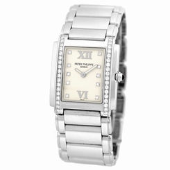 PATEK PHILIPPE Stainless Twenty 4 Diamonds 4910 Box 2-4 Warranty 4910/10A MINTY
