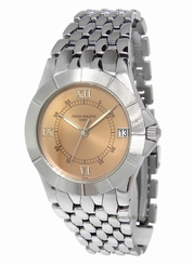 Patek Philippe Mens Neptune Steel Salmon Dial Automatic Watch & Box 5080/1A
