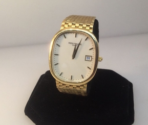 PATEK PHILLIPE ELLIPSE JUMBO YELLOW GOLD BRACELET MEN'S WATCH 3747/1J!!!