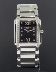 Patek Philippe Twenty-4 Steel 24 Watch 4910/10A-001 Medium Size Factory Diamond