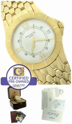 Men's Patek Philippe Neptune 18K Yellow Gold 36mm Silver Date 5081/001 Watch