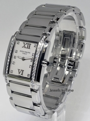 Patek Philippe Ladies Twenty-4 Stainless Steel & Diamond White Dial 24 4910/10A