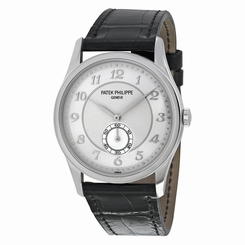 Patek Philippe Calatrava Automatic Silver Grey Dial Platinum Mens Watch