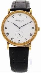 Men's 18k Yellow Gold Patek Philippe Calatrava 3919 Manual Wind Retail $11675.40