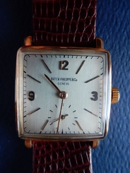 PATEK PHILIPPE Square 18K ROSE GOLD, UNISEX, EXCELLENT CONDITION, RARE $5250