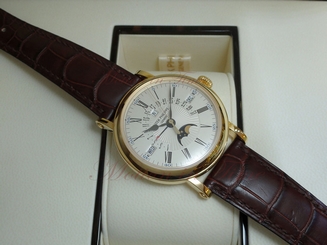 Patek Philippe 5159J Perpetual Calendar Retrograde Moonphase Officers 18kt Y/G