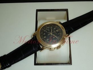 Patek Philippe 5070J Chronograph Yellow Gold w/ Black Dial Rare Discontinued