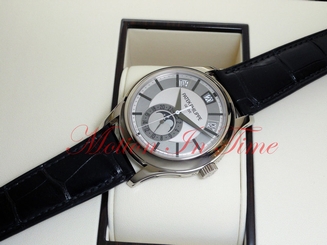 Patek Philippe 5205G-001 White Gold Annual Calendar Moonphase Silver Dial 40mm