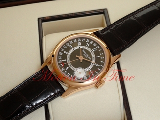  Patek Philippe 6000R-001 Calatrava Rose Gold Brown Dial on Strap 37mm Automatic